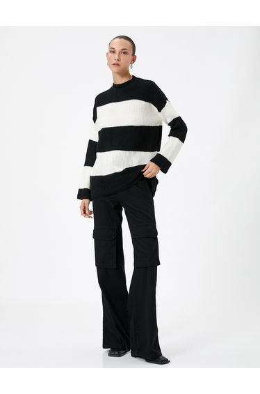 High Neck Knitwear Long Sleeve Sweater