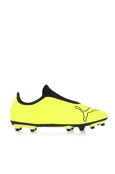 Men's Puma Finesse Laceless FG Football Boots in Yellow