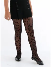 Leopard Patterned Girl's Pantyhose Mousse Socks