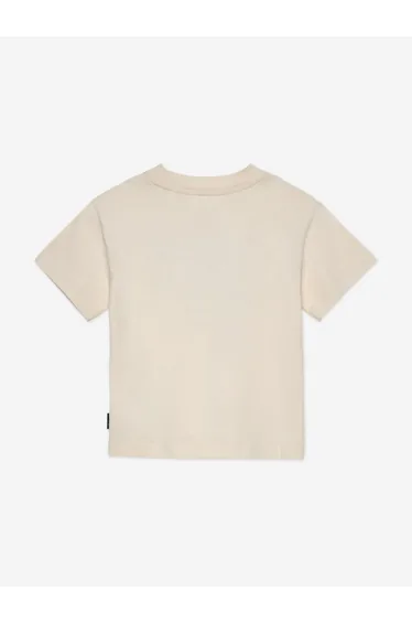Palm Angels Boys Palm Stamp Regular T-Shirt in Beige