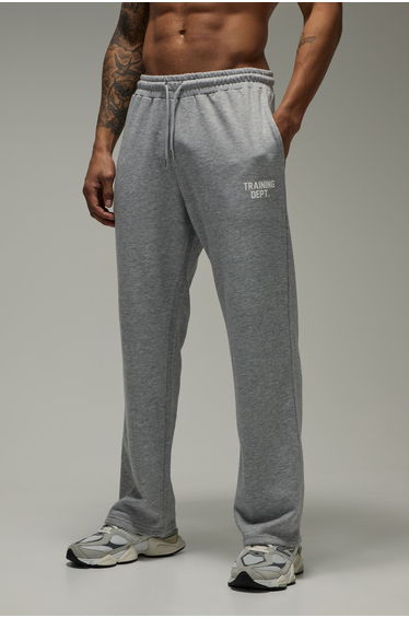 Training Dept Loopback Straight Leg Fit Joggers - grey marl