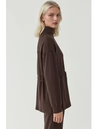 Modal Touch Long Jacket with Adjustable Waist - 3
