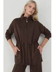 Modal Touch Long Jacket with Adjustable Waist - 5