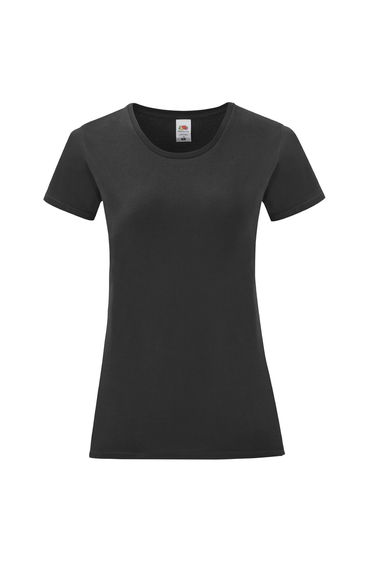 Fruit of the Loom Womens/Ladies Iconic 150 T-Shirt - Black