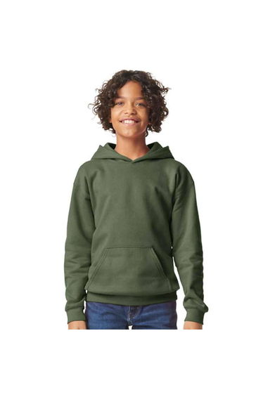 Gildan Childrens/Kids Fleece Midweight Hoodie - Military Green
