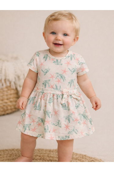 Girls Printed Cotton Dress