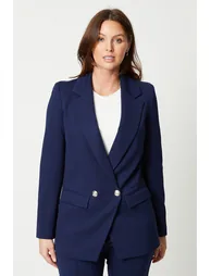 Premium Ponte Double Breasted Blazer
