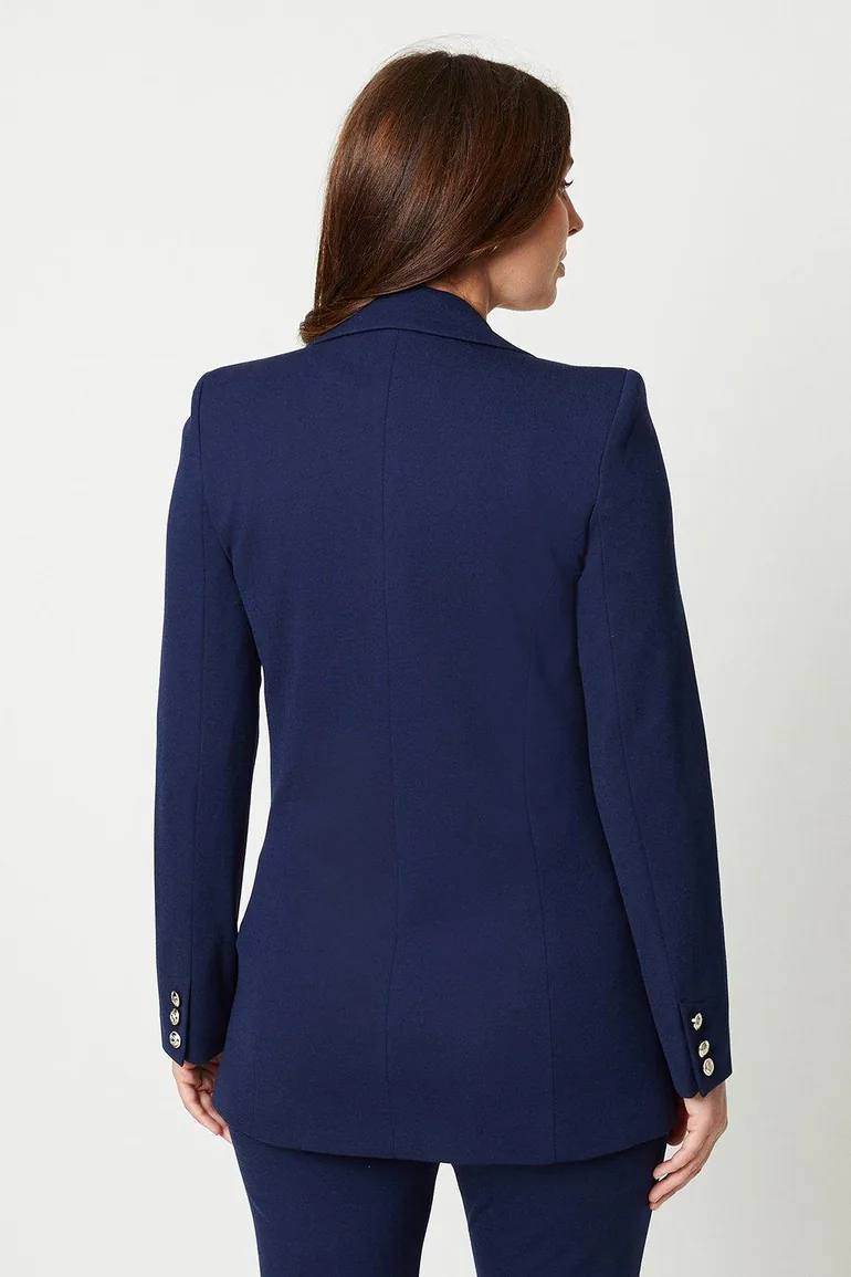 Premium Ponte Double Breasted Blazer - 2