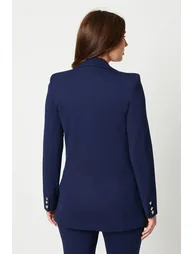 Premium Ponte Double Breasted Blazer - 2