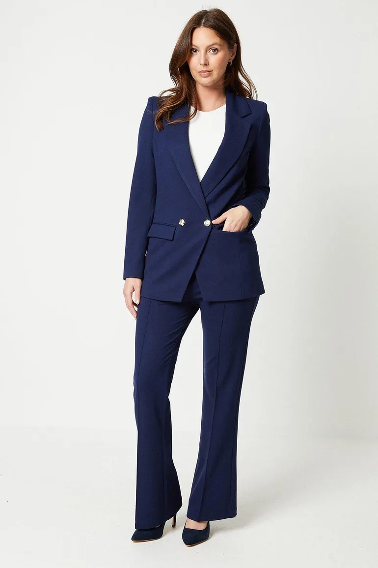 Premium Ponte Double Breasted Blazer - 1