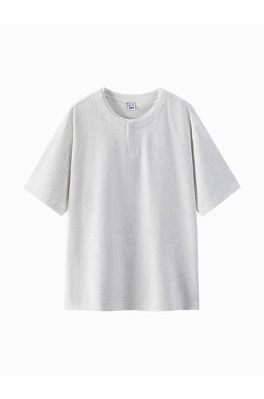 Men's Split Neck Short Sleeve T-Shirt