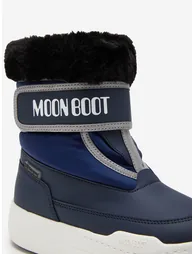 Moon Boot Boys JR Park Strap Boots in Blue - 4