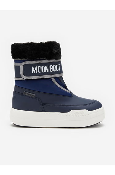 Moon Boot Boys JR Park Strap Boots in Blue