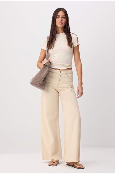 Stone High Waist Wide Leg Jeans
