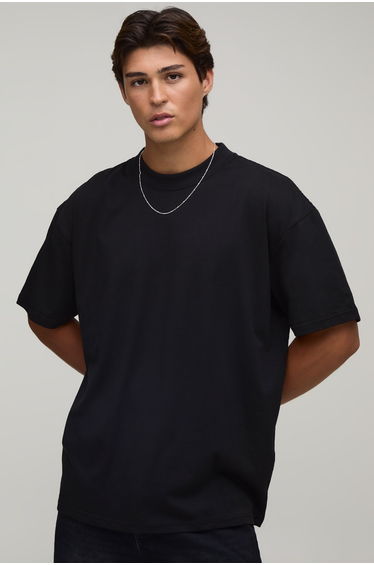 Oversized Nirvana License Printed T-Shirt - black