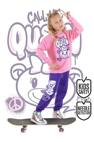 Queen Bear Girl's Tracksuit Set