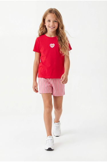 Red Striped Knitted Bottom - Top Set
