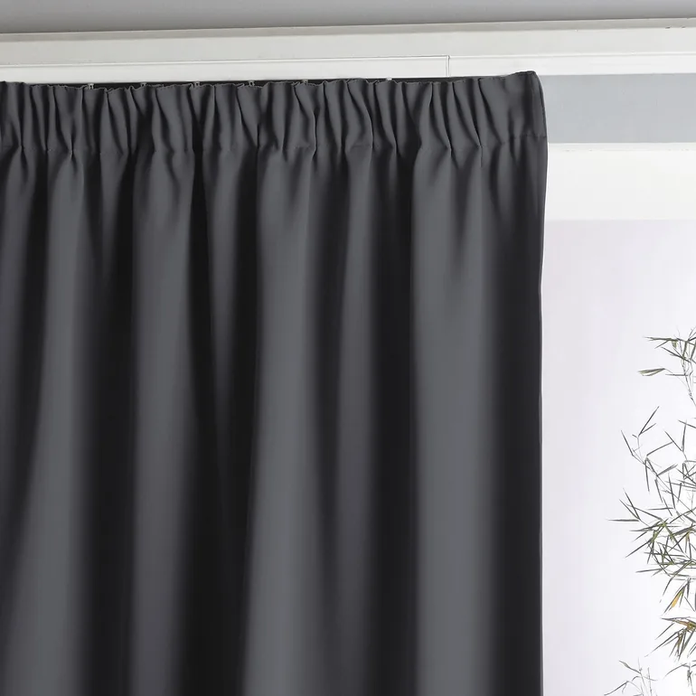 Voda Double-Sided Single Blackout Curtain with Gathered Header - 2