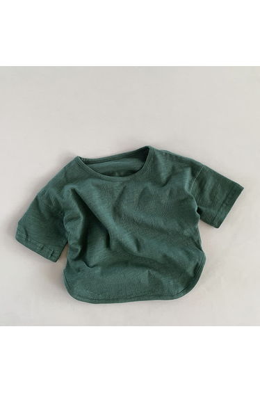 Toddler Solid Color Retro Soft T-shirt
