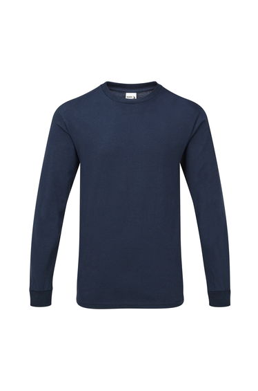Gildan Mens Hammer Heavyweight Long Sleeve T-Shirt - Sport Dark Navy