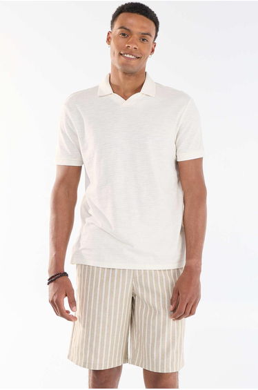 Linen-blend Bermuda Shorts BEIGE