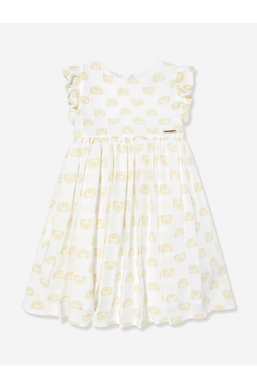 Girls Teddy Head Dress in White
