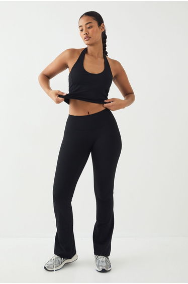 DSGN Studio Tall High Waist Sculpt Yoga Flared Legging - black
