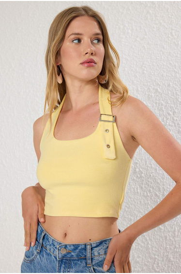 Light Yellow Knitted Blouse