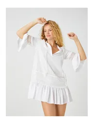 White A-Line Mini Dress - 2