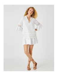 White A-Line Mini Dress - 3