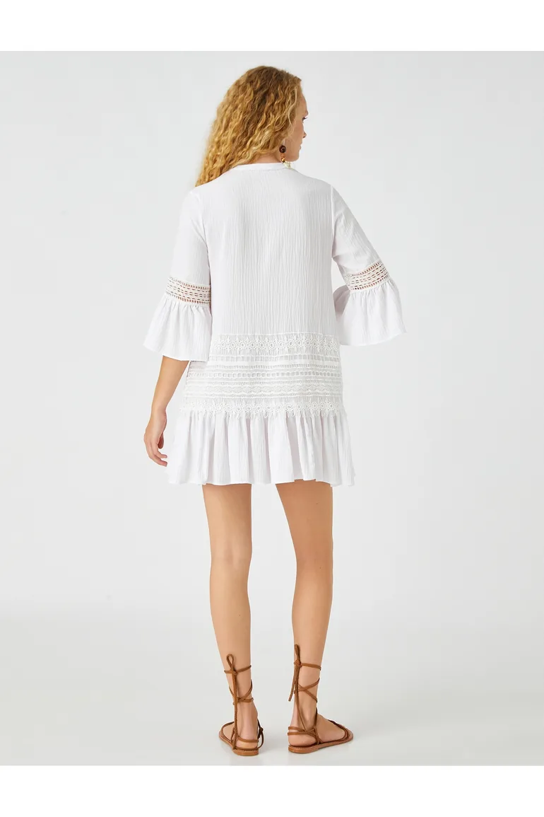 White A-Line Mini Dress - 1