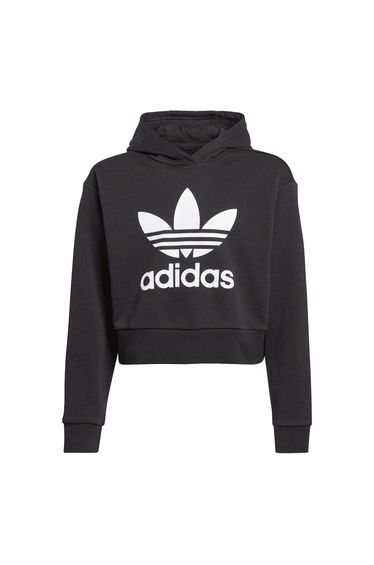 Boy's adidas Originals Juniors Adicolor Cropped Hoodie in Black