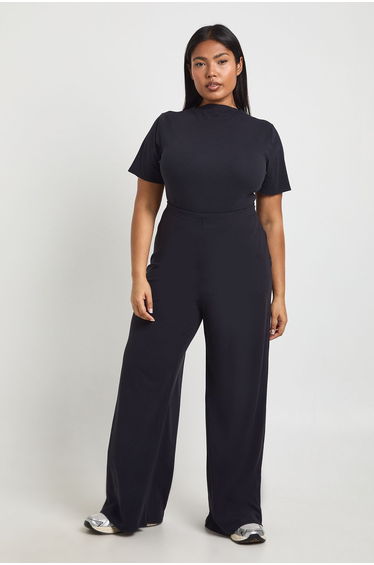 Plus Ultra Soft Wide Leg Trouser - black