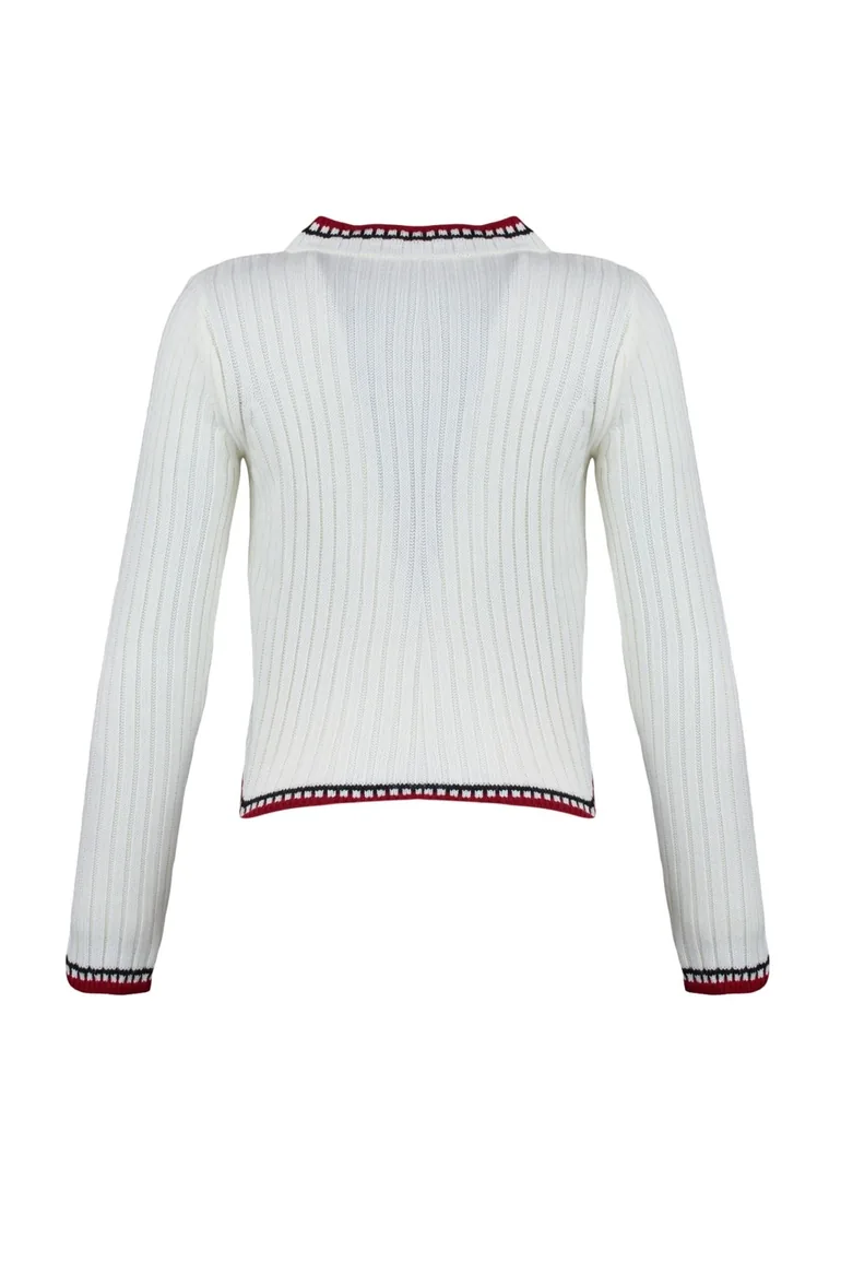 Cardigan - Ecru - Regular fit - 7