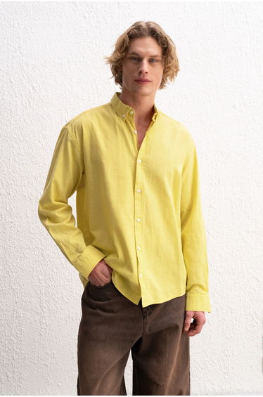 GIESTO Cotton Oversized Button-Up Shirt
