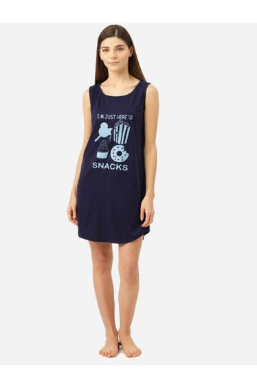 Graphic Cotton Blend Sleep T-Shirt Dress