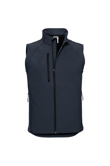 Russell Mens 3 Layer Soft Shell Gilet Jacket - French Navy