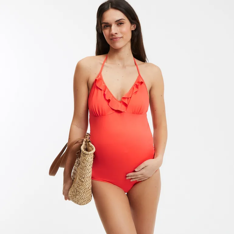 Backless Maternity Swimsuit - 1