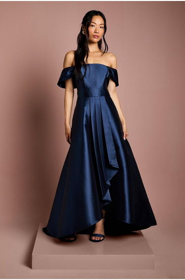 Bardot Twill Waterfall Dress