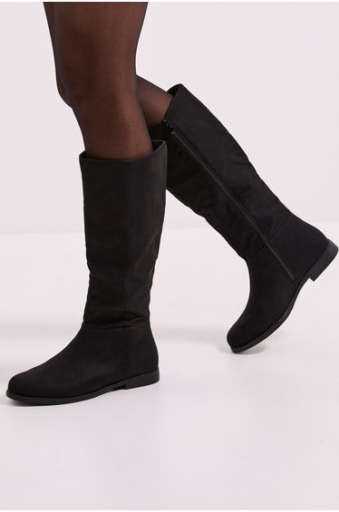 Wide Fit Karla Knee High Flat Boots