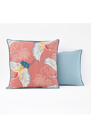 GRUES Crane Print Cotton Percale Pillowcase