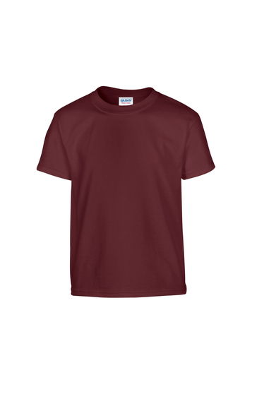 Gildan Childrens/Kids Plain Cotton Heavy T-Shirt - Maroon