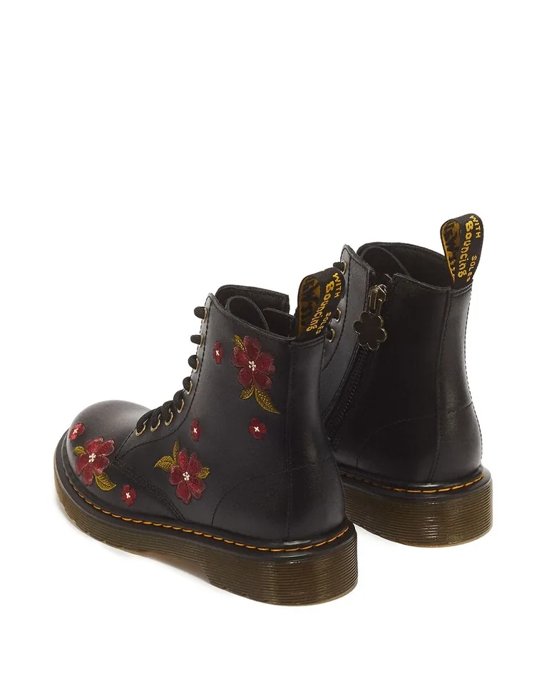 Kids 1460 Junior Lamper Floral Print Leather Ankle Boots - 3
