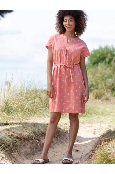 Chettle slub weave dress coco palm