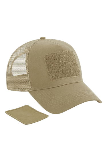 Beechfield Patch Snapback Trucker Cap - Desert Sand