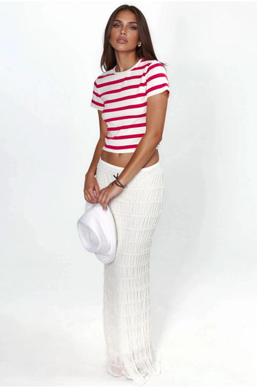 BUSEM Striped Crew Neck Basic T-Shirt