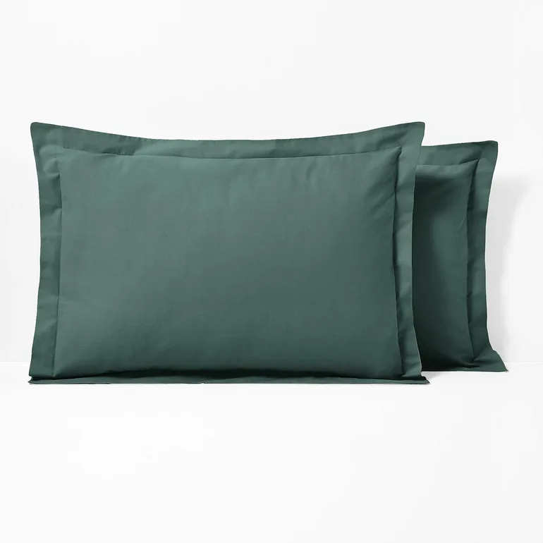 Scenario Cotton Mix Pillowcase with Embroidered Hem - 5
