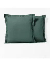 Scenario Cotton Mix Pillowcase with Embroidered Hem - 4