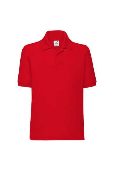 Fruit Of The Loom Childrens/Kids Unisex 65/35 Pique Polo Shirt - Red
