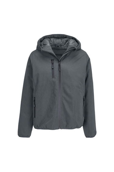 SOLS Womens/Ladies Falcon Padded Soft Shell Jacket - Charcoal